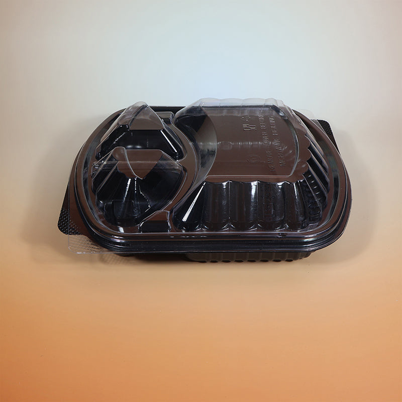 PP Plastic Disposable Food Container with Safety Lock Lid Leakproof Microwave Safe Takeaway Lunch Box for Restaurant Takeout Packaging