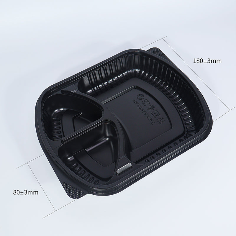 PP Plastic Disposable Food Container with Safety Lock Lid Leakproof Microwave Safe Takeaway Lunch Box for Restaurant Takeout Packaging
