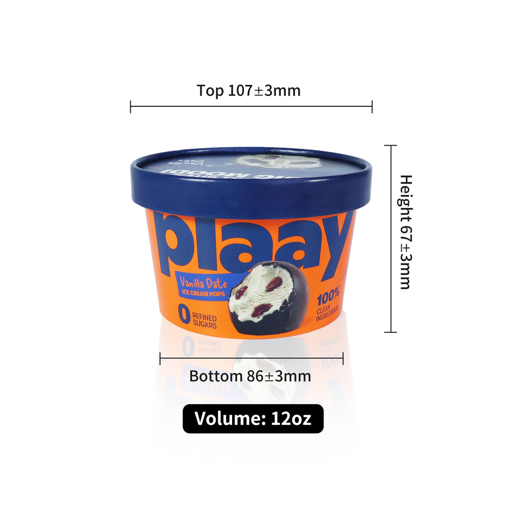 Custom Printed 12oz Food Grade Paper white cup