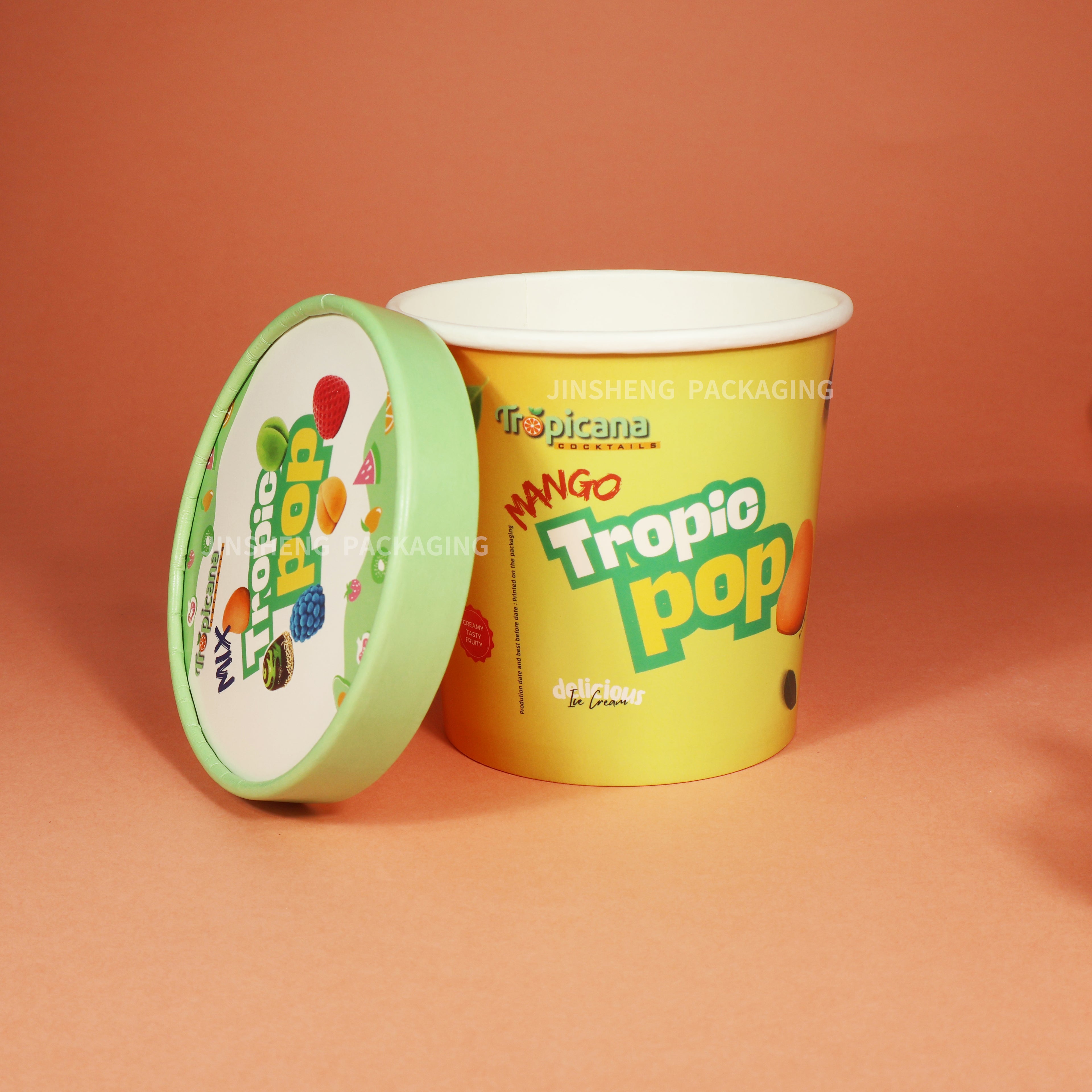 Custom Printed 12oz Food Grade Paper white cup