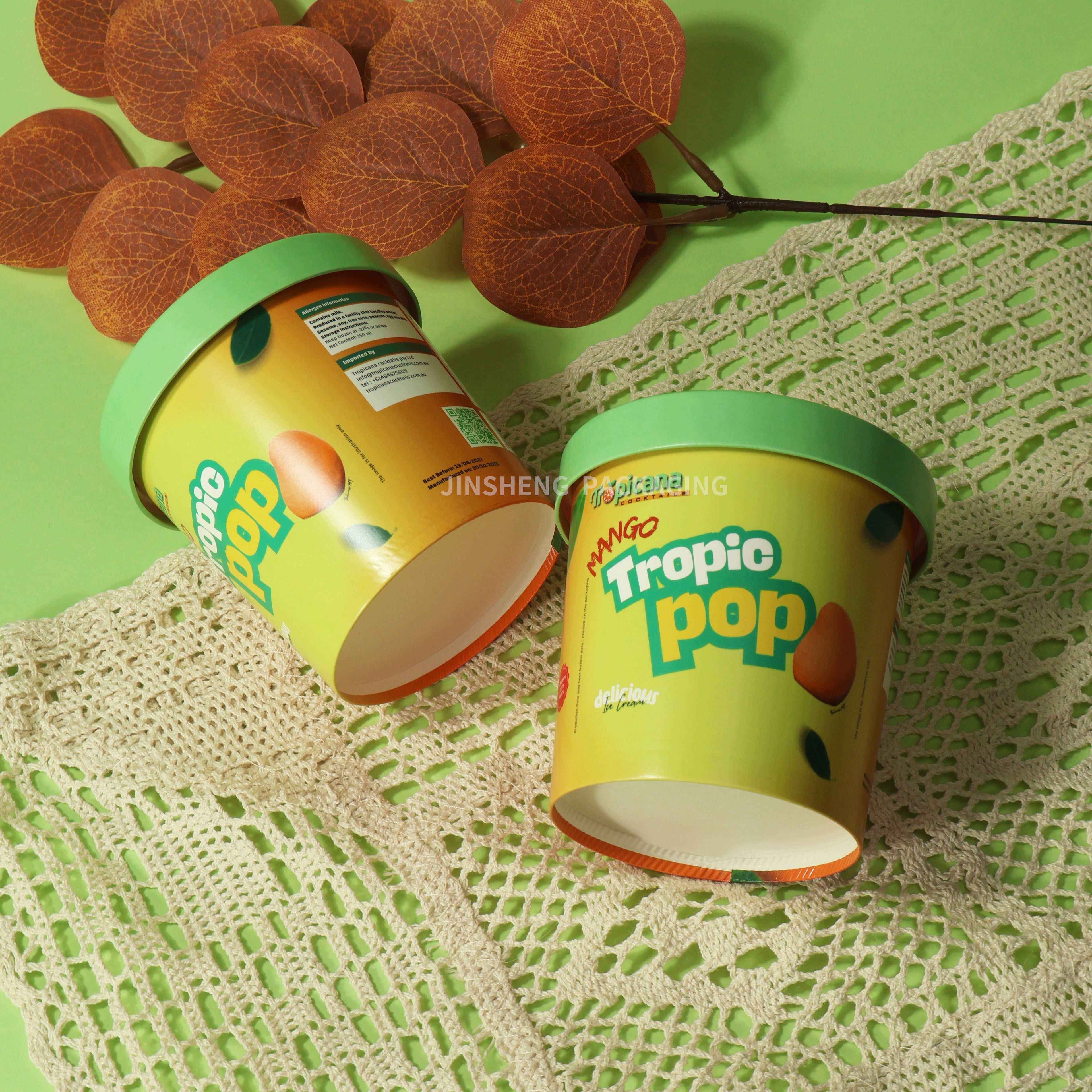 Custom Printed 12oz Food Grade Paper white cup