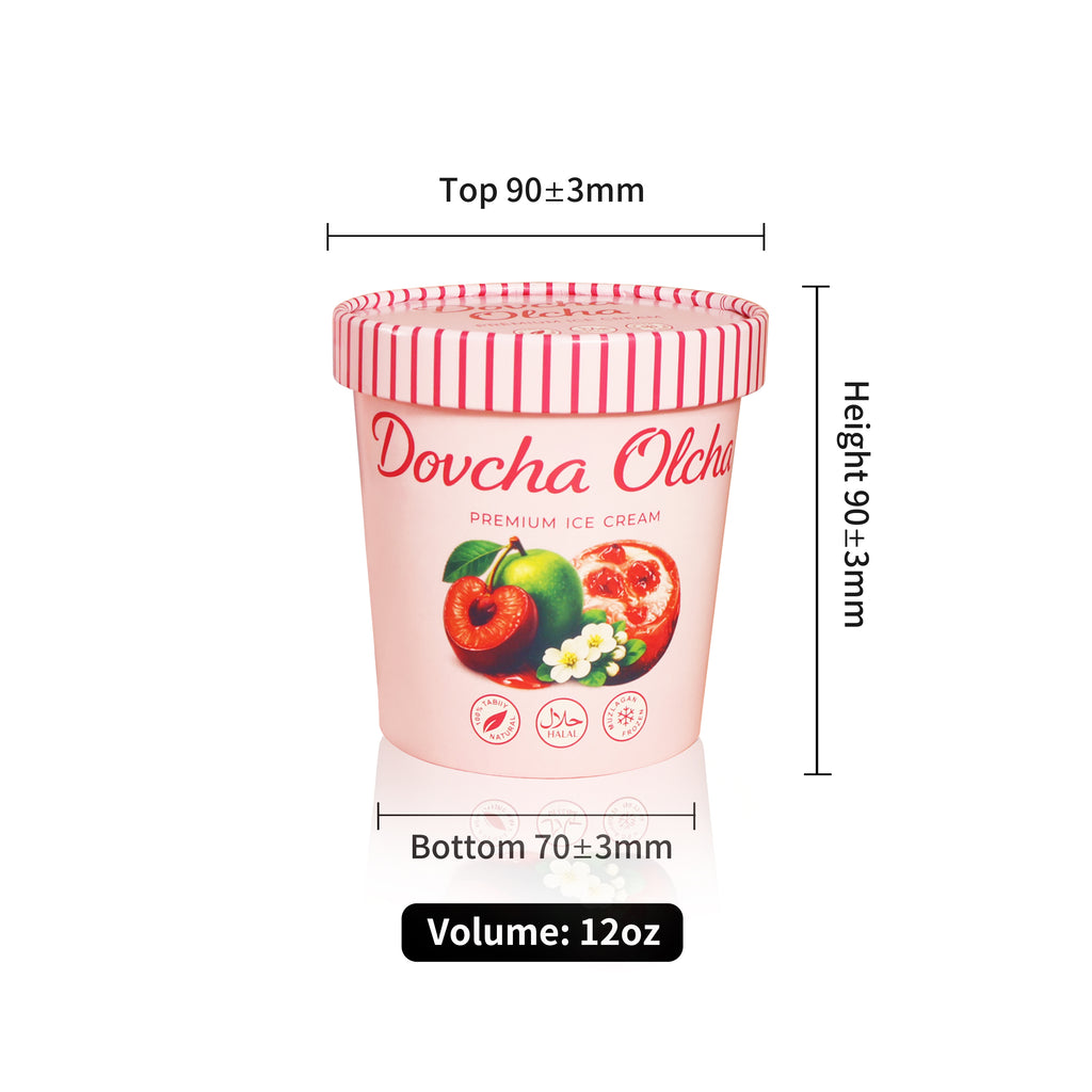 Custom Printed 12oz Food Grade Paper white cup