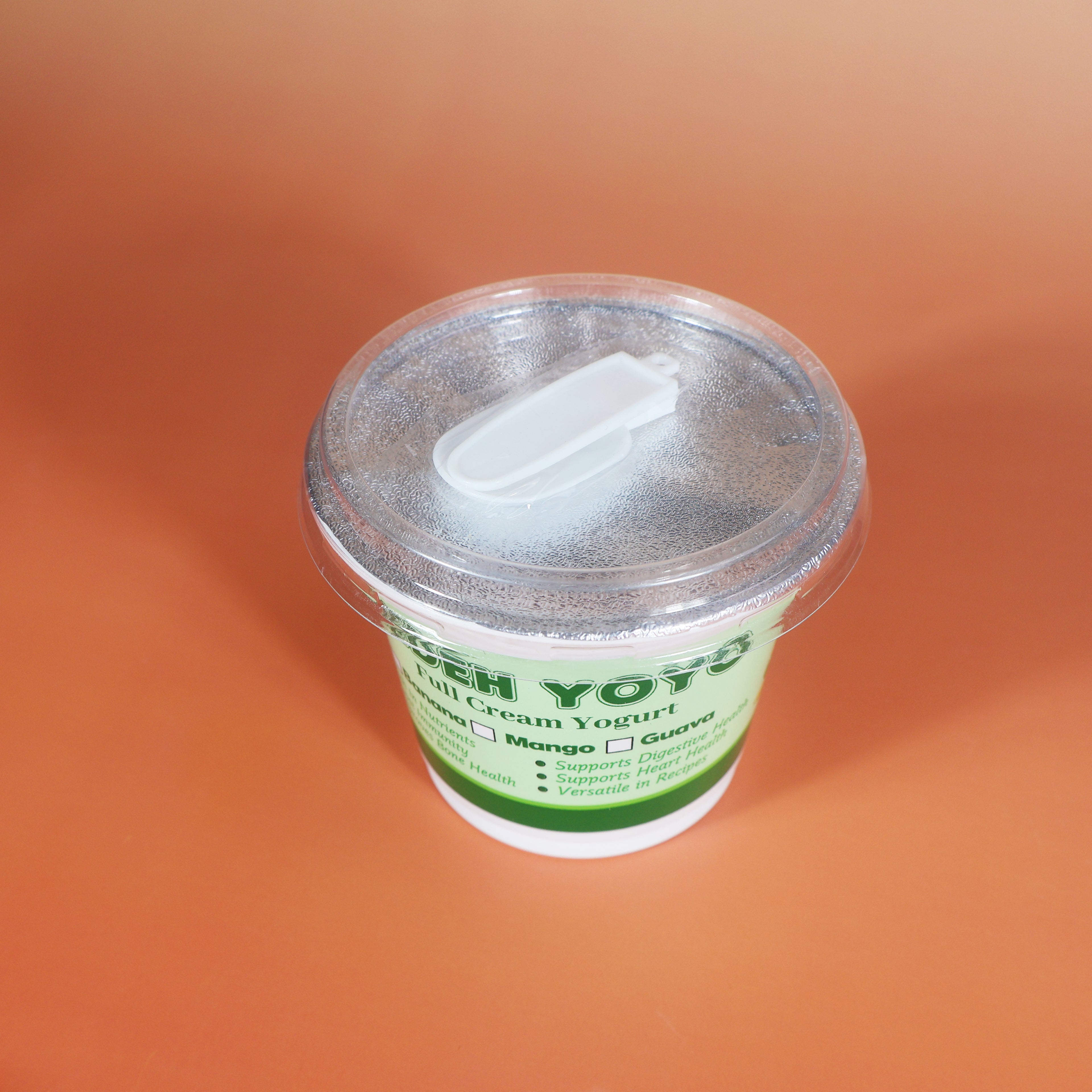Custom Printed W06-FH 300ml Food Grade PP white cup with Aluminum sealing foil