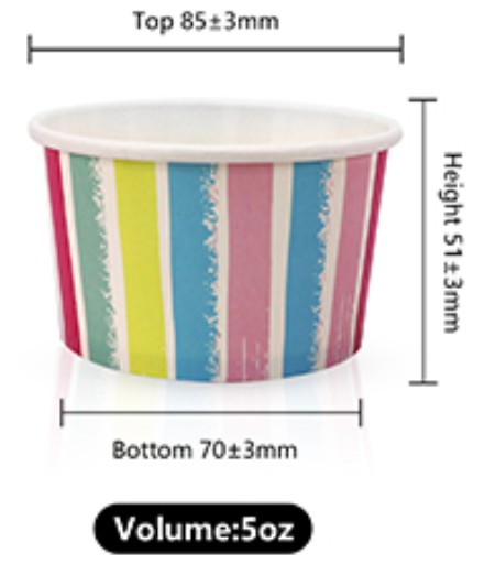 Custom Printed 6oz Food Grade Paper white cup