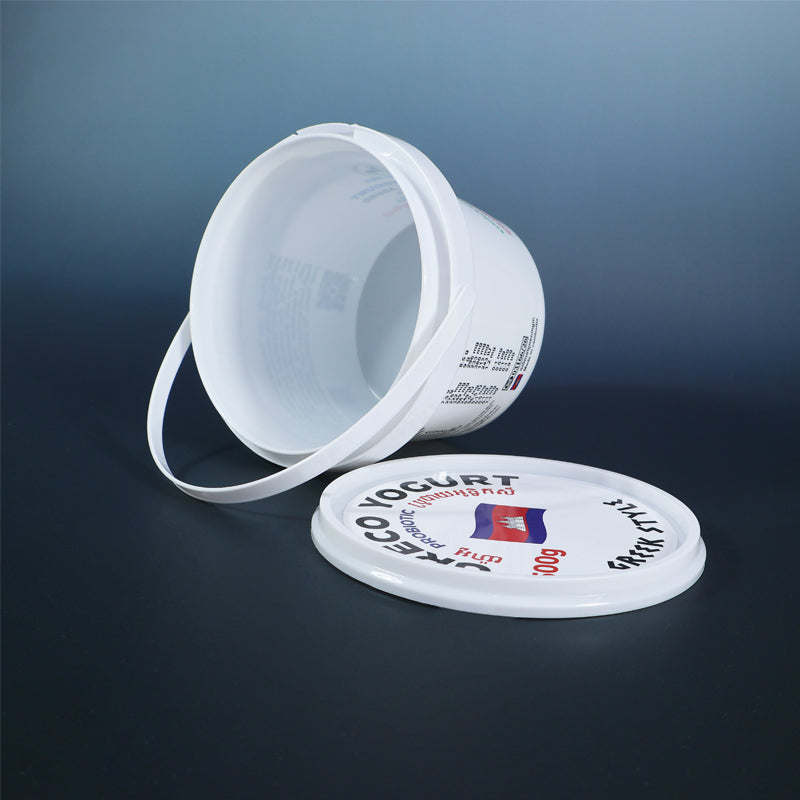 Custom Printed W014-C 500ml Food Grade PP White cup with lid