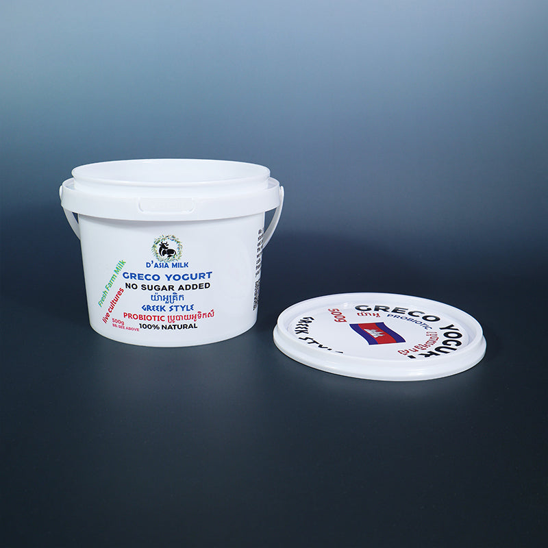 Custom Printed W014-C 500ml Food Grade PP White cup with lid