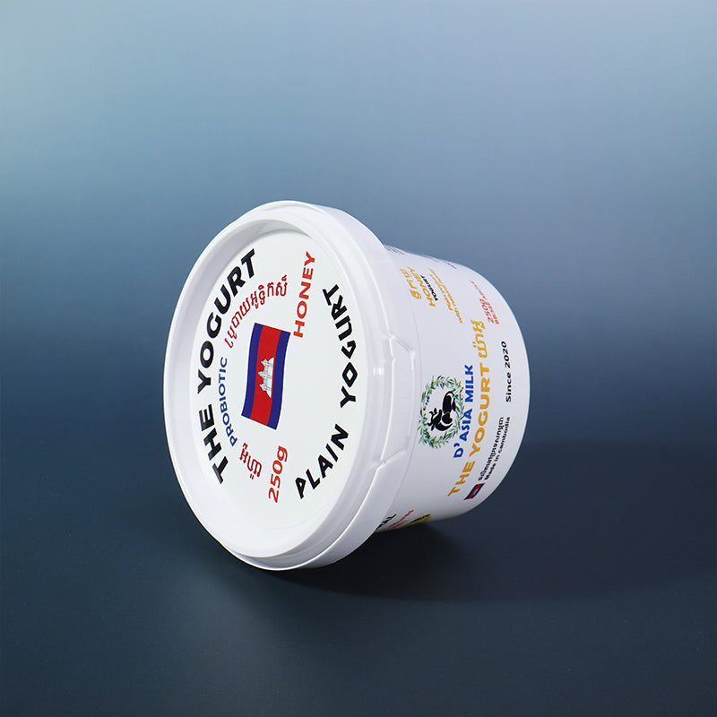 Custom Printed W03-T 250ml Food Grade PP White cup with lid