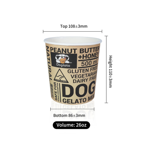 Custom Printed 26oz Food Grade Paper white cup