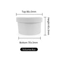 Custom Printed 4oz Food Grade Paper white cup