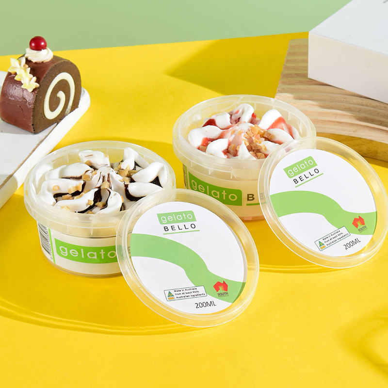 Custom Printed W02-T 200ml Food Grade PP clear cup with lid