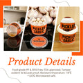 Custom Printed W020-SZ 500ml Food Grade PP White&Clear cup with lid