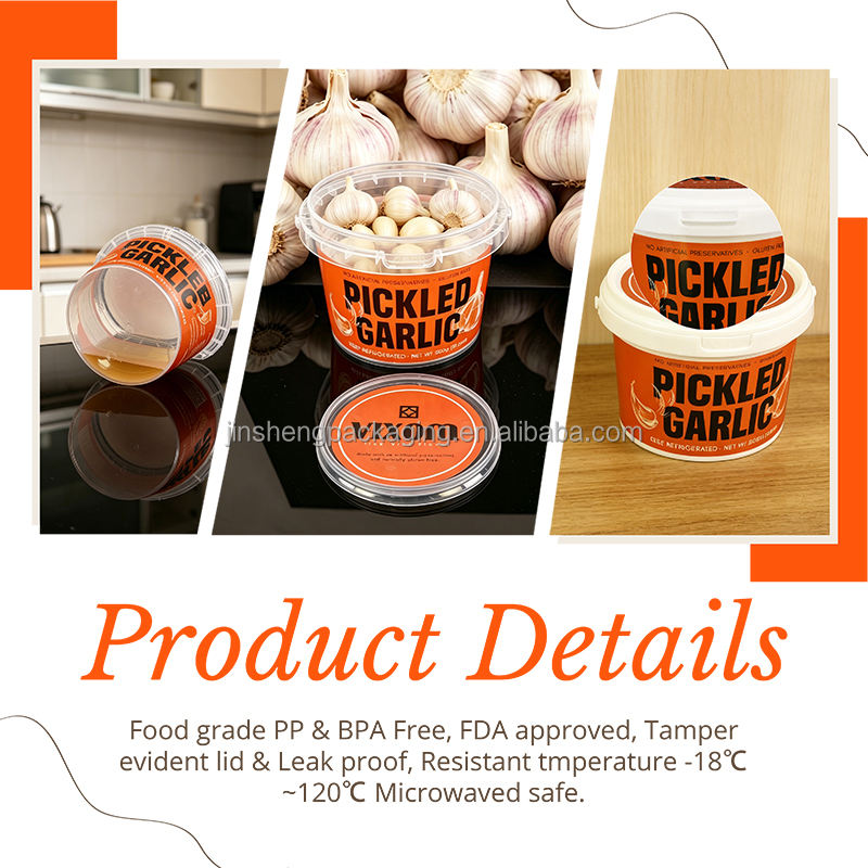 Custom Printed W020-SZ 500ml Food Grade PP White&Clear cup with lid