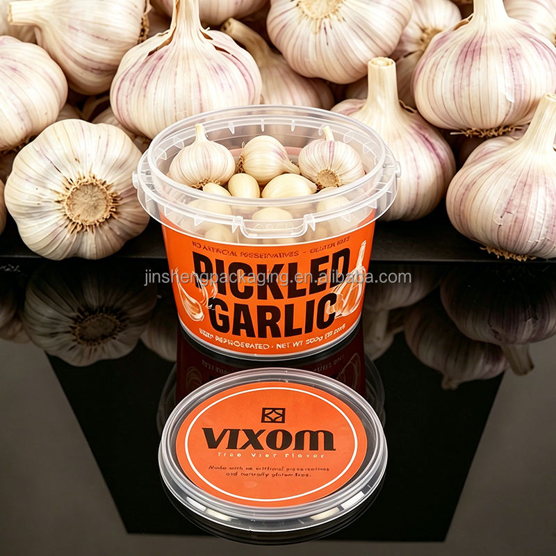 Custom Printed W020-SZ 500ml Food Grade PP White&Clear cup with lid