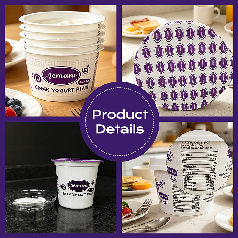 Custom Printed J212-C 500ml Food Grade PP White cup with lid