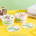 Custom Printed W02-T 200ml Food Grade PP clear cup with lid