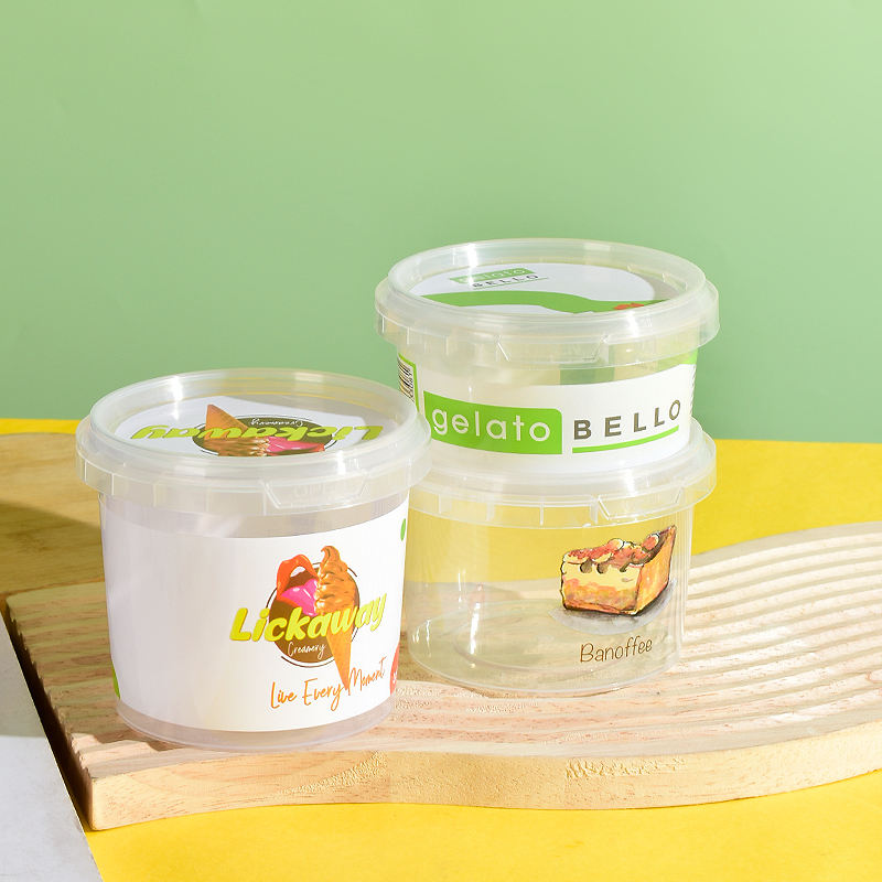 Custom Printed W02-T 200ml Food Grade PP clear cup with lid