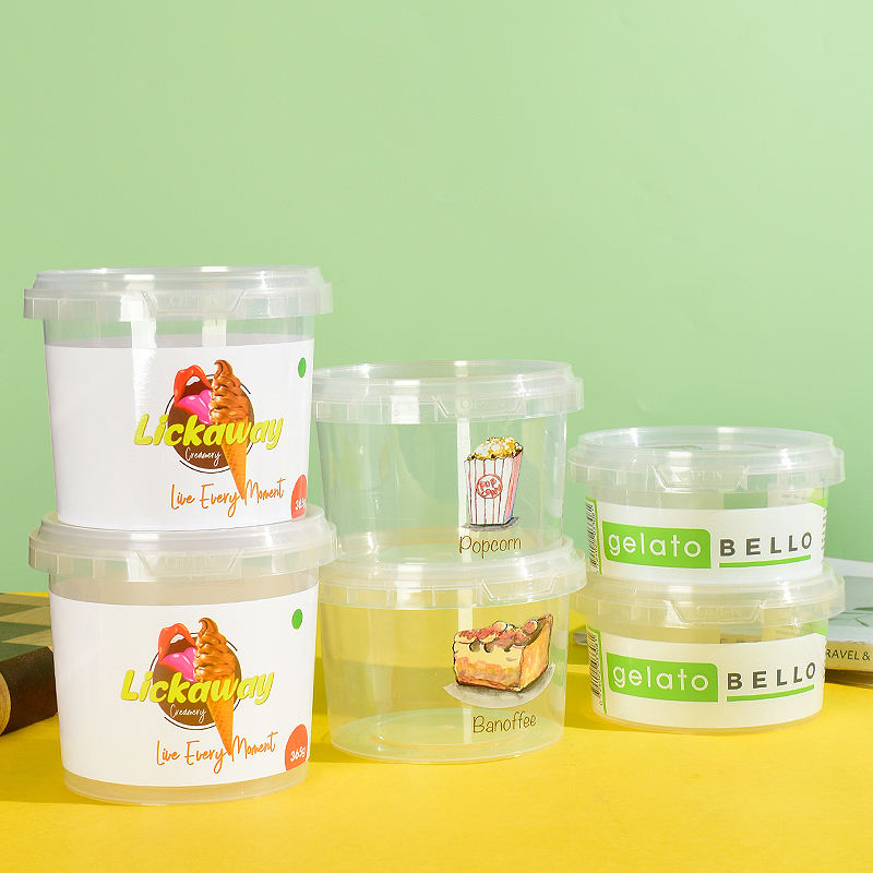 Custom Printed W02-T 200ml Food Grade PP clear cup with lid