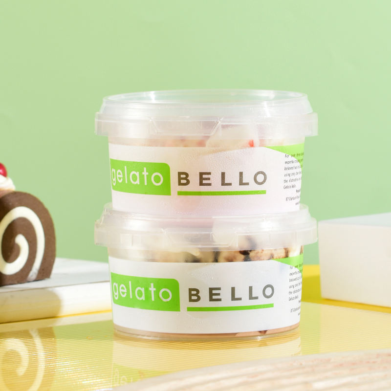 Custom Printed W02-T 200ml Food Grade PP clear cup with lid