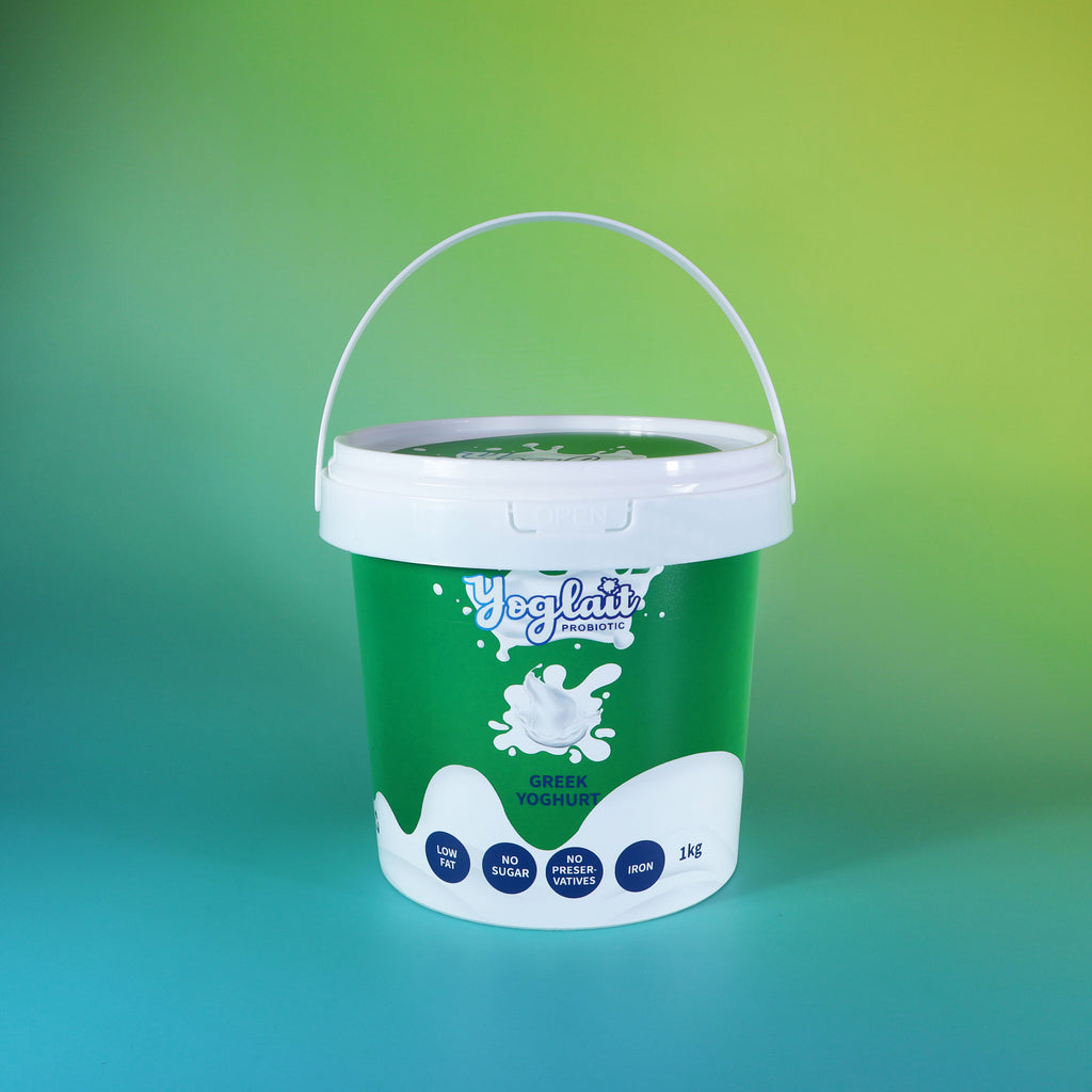 Custom Printed W031-C 1000ml Food Grade PP White cup with lid and handle