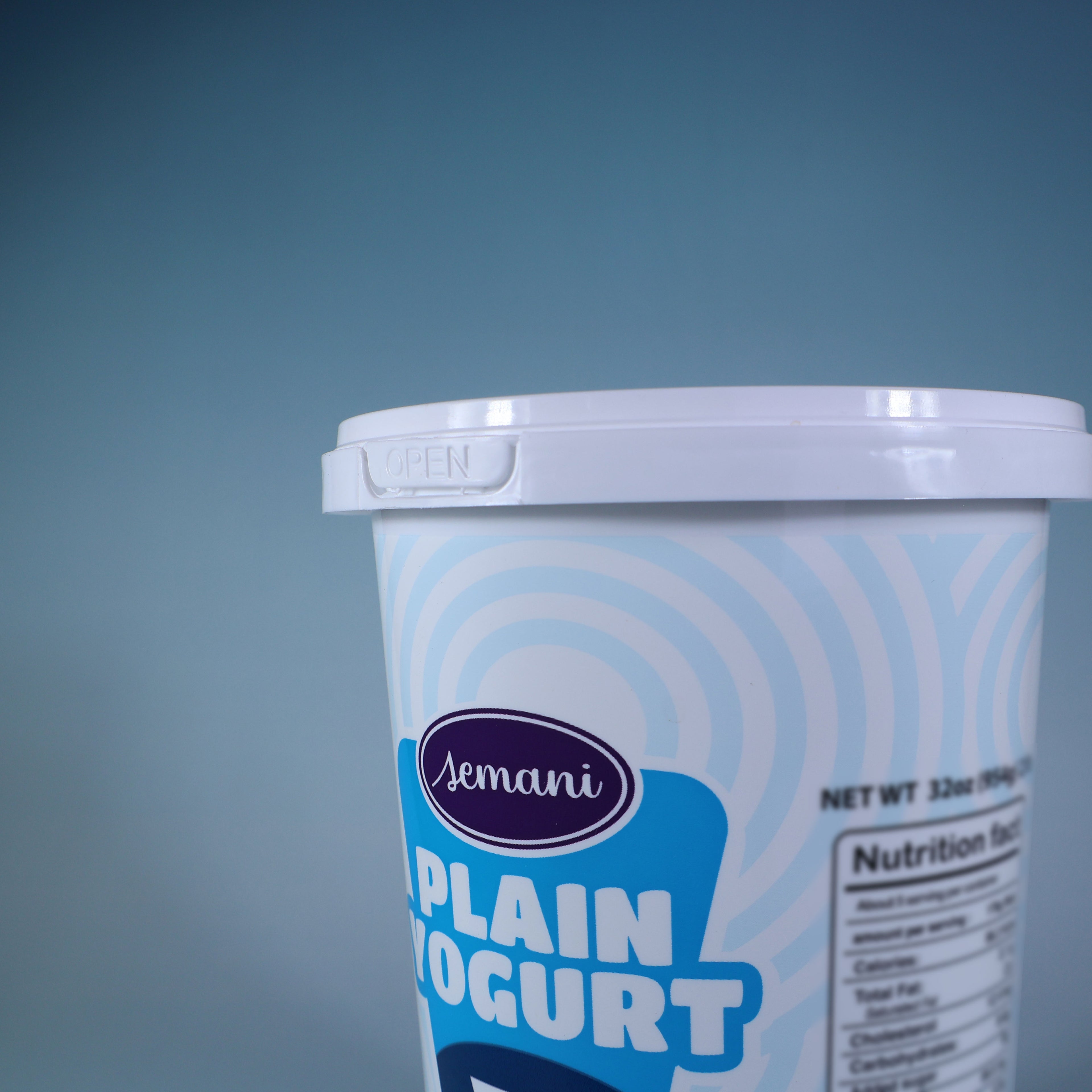 Custom Printed W030-T 950ml Food Grade PP white cup with lid