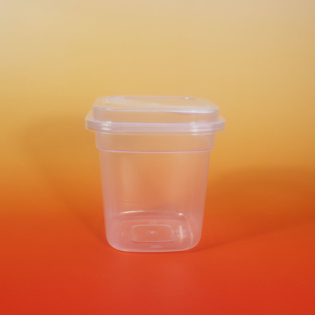 Custom Printed J172-YS 280ml Food Grade PP clear cup with aluminum sealing foil and spoon