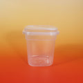Custom Printed J172-YS 280ml Food Grade PP clear cup with aluminum sealing foil and spoon