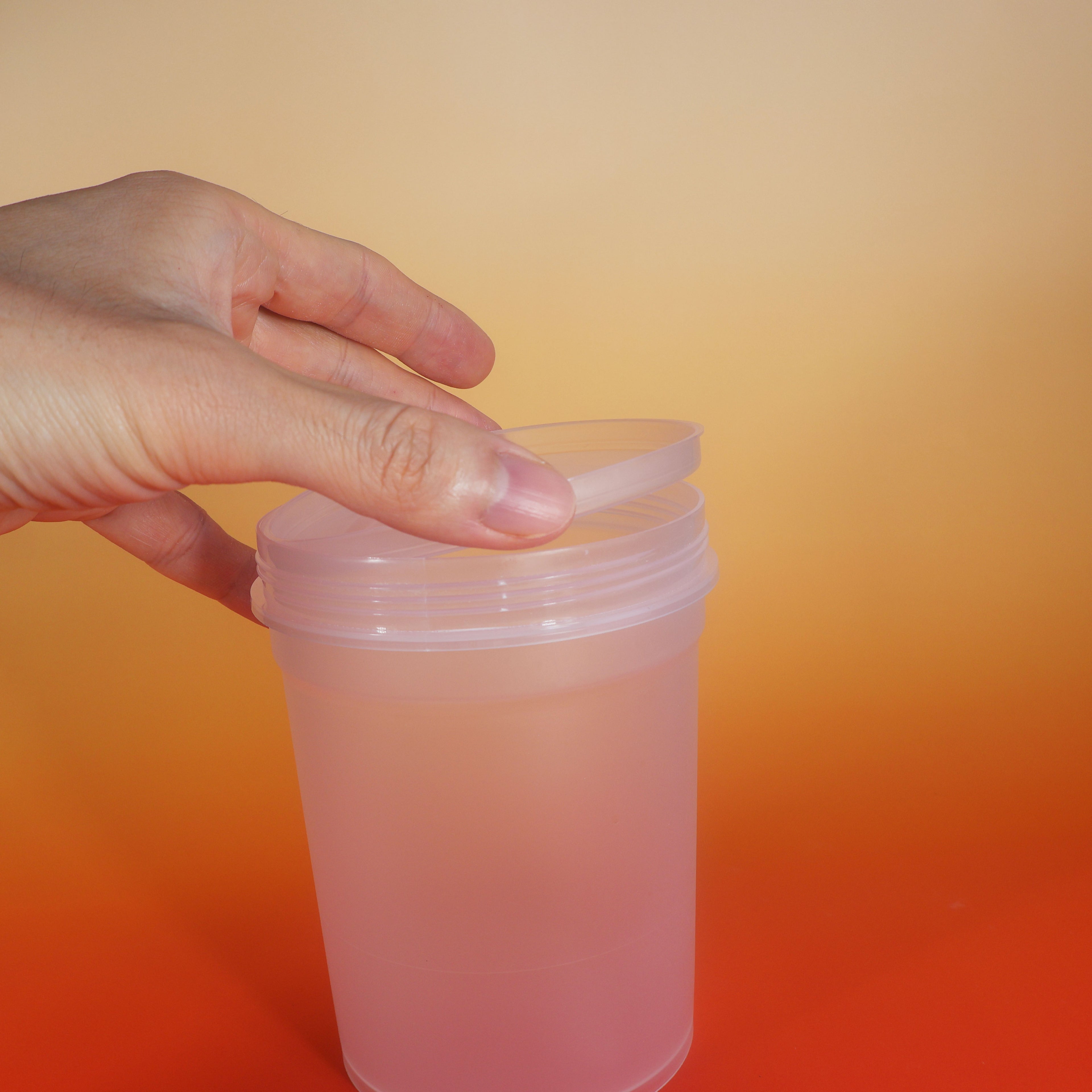 Custom Printed J13-B 700ml  Food Grade PP clear cup with lid