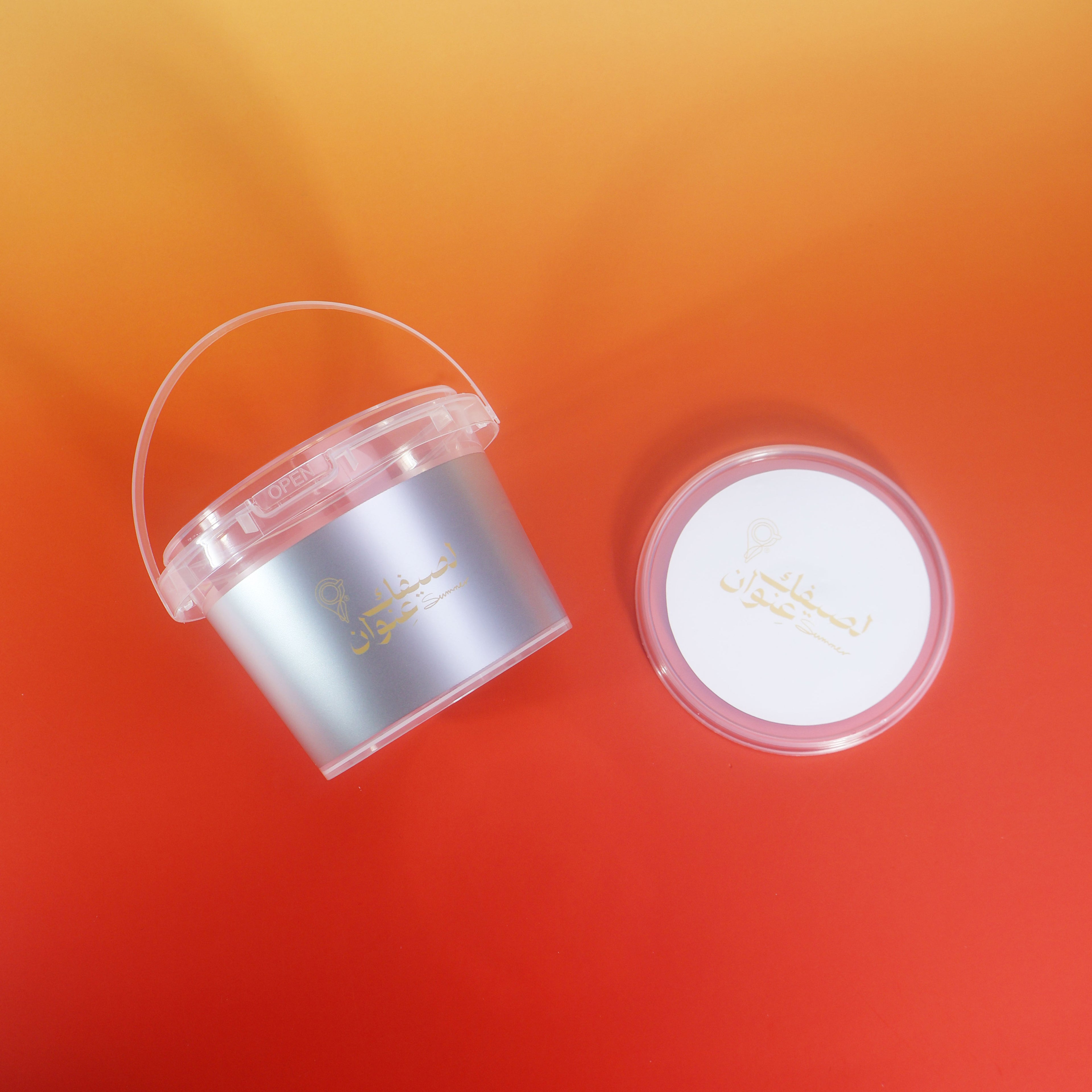 Custom Printed W010-C 300ml Food Grade PP clear cup with lid