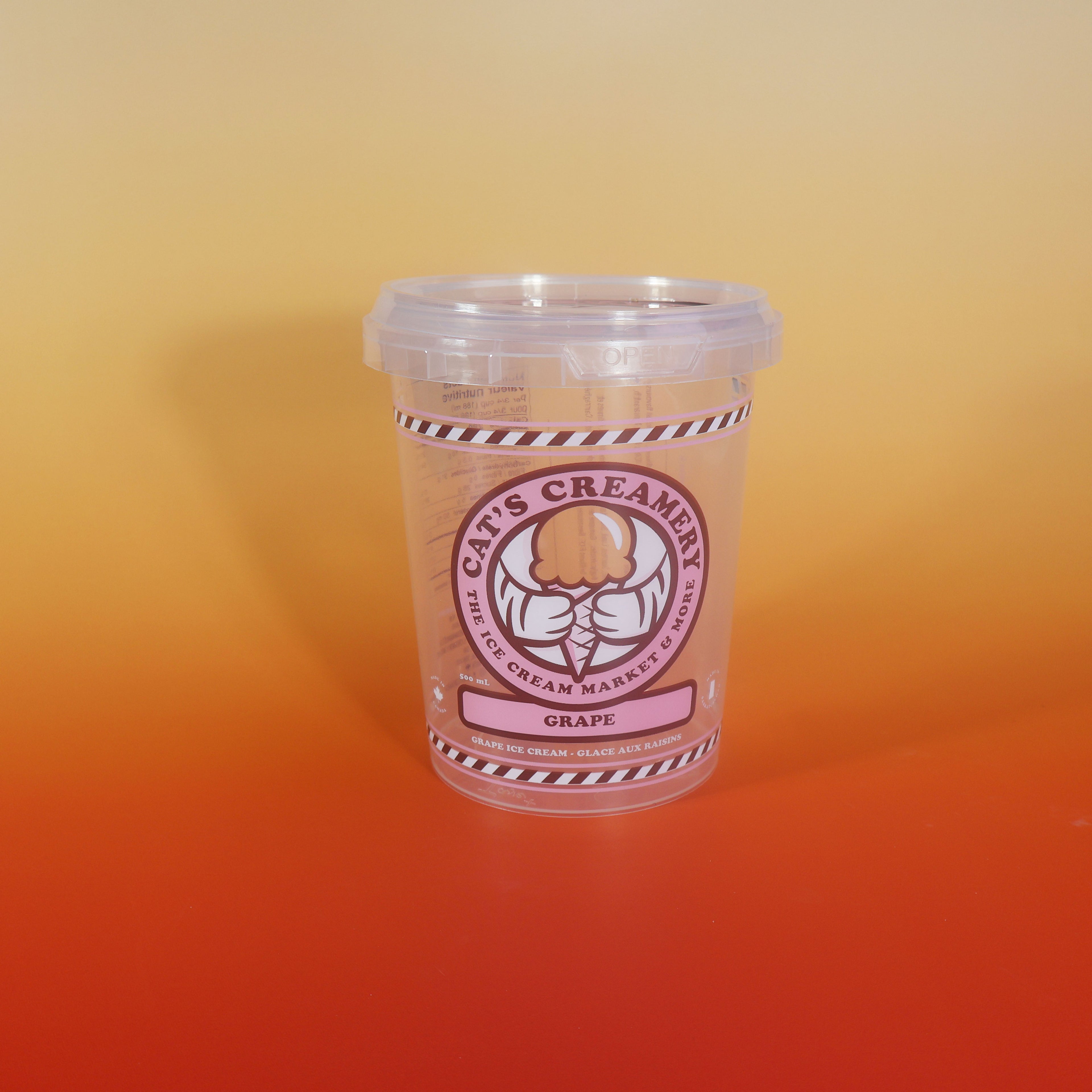 Custom Printed W019-T 500ml  Food Grade PP clear cup with lid