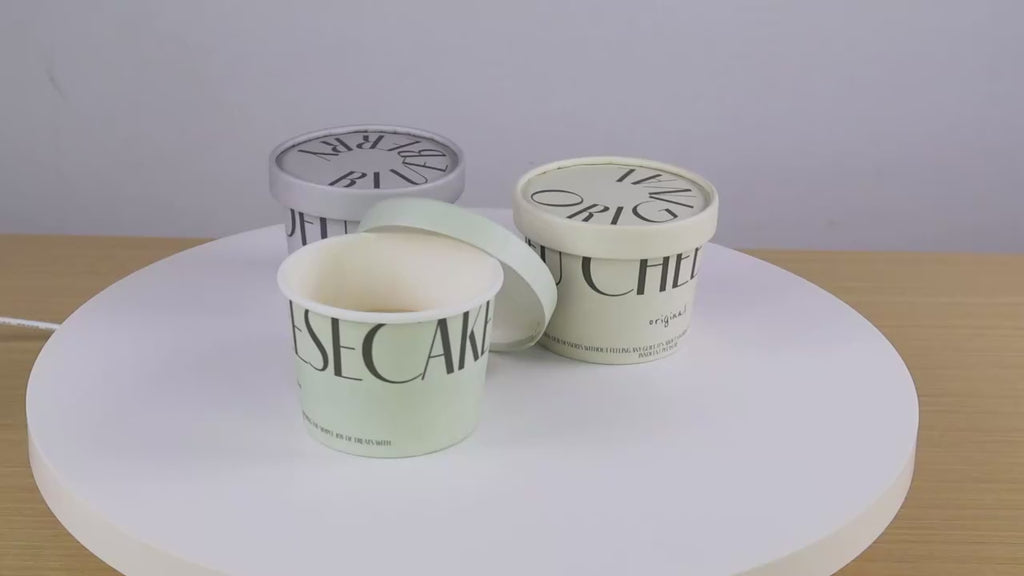 Custom Printed 4oz Food Grade Paper white cup