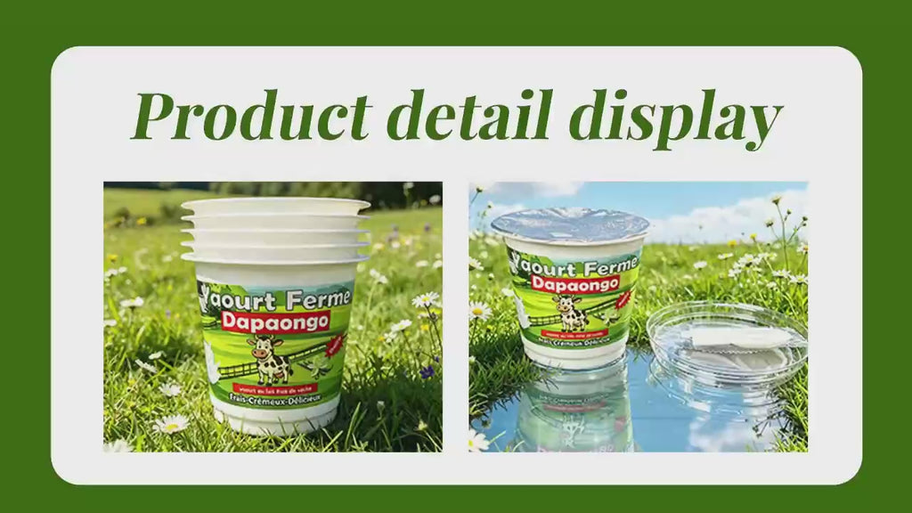 Custom Printed W067-SL 500ml  Food Grade PP white cup