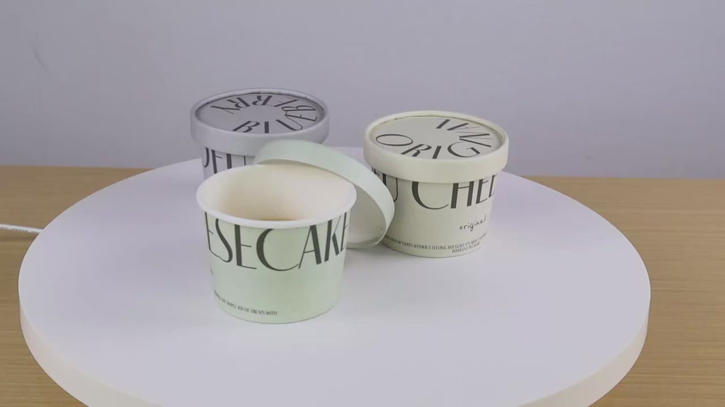 Custom Printed 10oz Food Grade Paper white cup